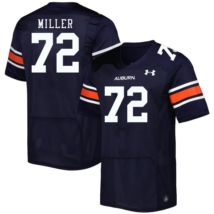 Men #72 Izavion Miller Auburn Tigers College Football Jerseys Stitched-Navy - Click Image to Close
